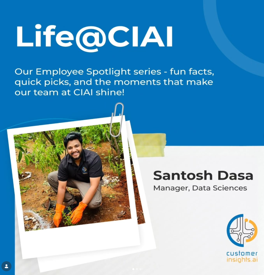 Life@CIAI employee spotlight: Santosh Dasa, Manager, Data Sciences